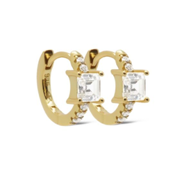 Karma Jewelry Karma Jewelry oorbellen H519GP Hinged hoops Elly 925 silver gold plated 12 MM