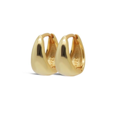 Karma Jewelry Karma Jewelry oorbellen H539GP Hinged hoops Dot Donna 925 silver gold plated 12 MM