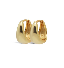 Karma Jewelry Karma Jewelry oorbellen H539GP Hinged hoops Dot Donna 925 silver gold plated 12 MM