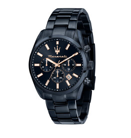 Maserati Maserati watch R8873626003 Attrazione chronograph Blue ( blauw ) heren horloge - 42 MM