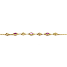 Karma Jewelry Karma Jewelry armband 94160GP_RR bracelet Jules Ruby Red 925 silver gold plated 16 +3 CM