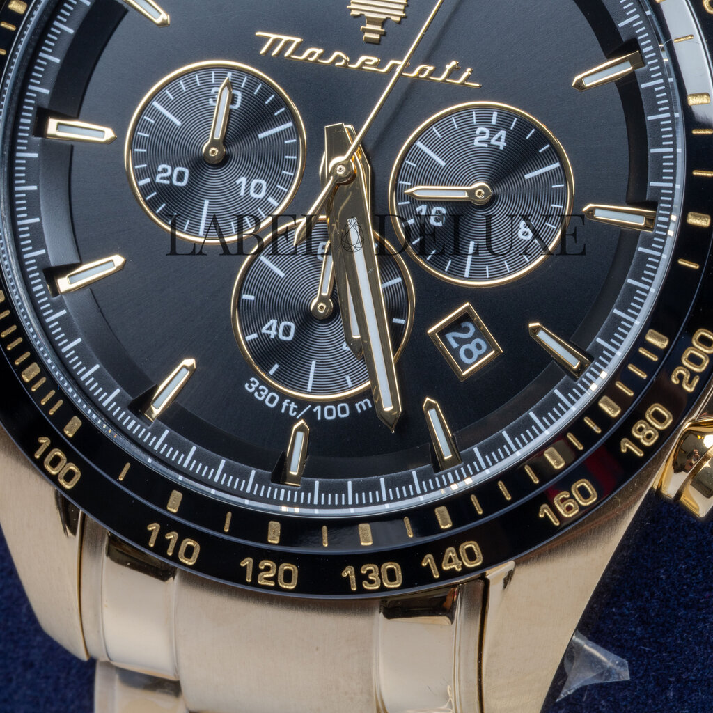 Maserati Maserati R8873612041 Traguardo chronograaf (goud/zwart) 45mm heren horloge