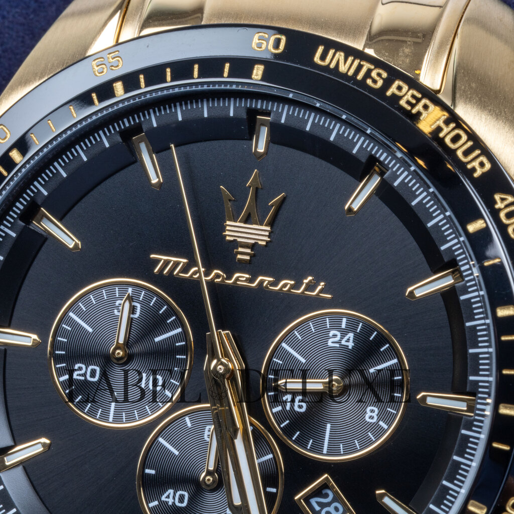 Maserati Maserati R8873612041 Traguardo chronograaf (goud/zwart) 45mm heren horloge