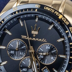 Maserati Maserati R8873612041 Traguardo chronograaf (goud/zwart) 45mm heren horloge