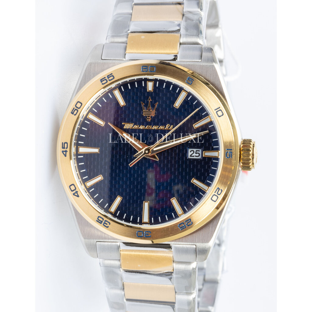 Maserati Maserati R8853152001 Velocita watch Silver gold blue ( zilver goud blauw ) 41 MM Heren horloge