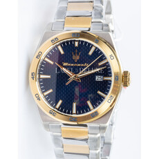 Maserati Maserati R8853152001 Velocita watch Silver gold blue ( zilver goud blauw ) 41 MM Heren horloge