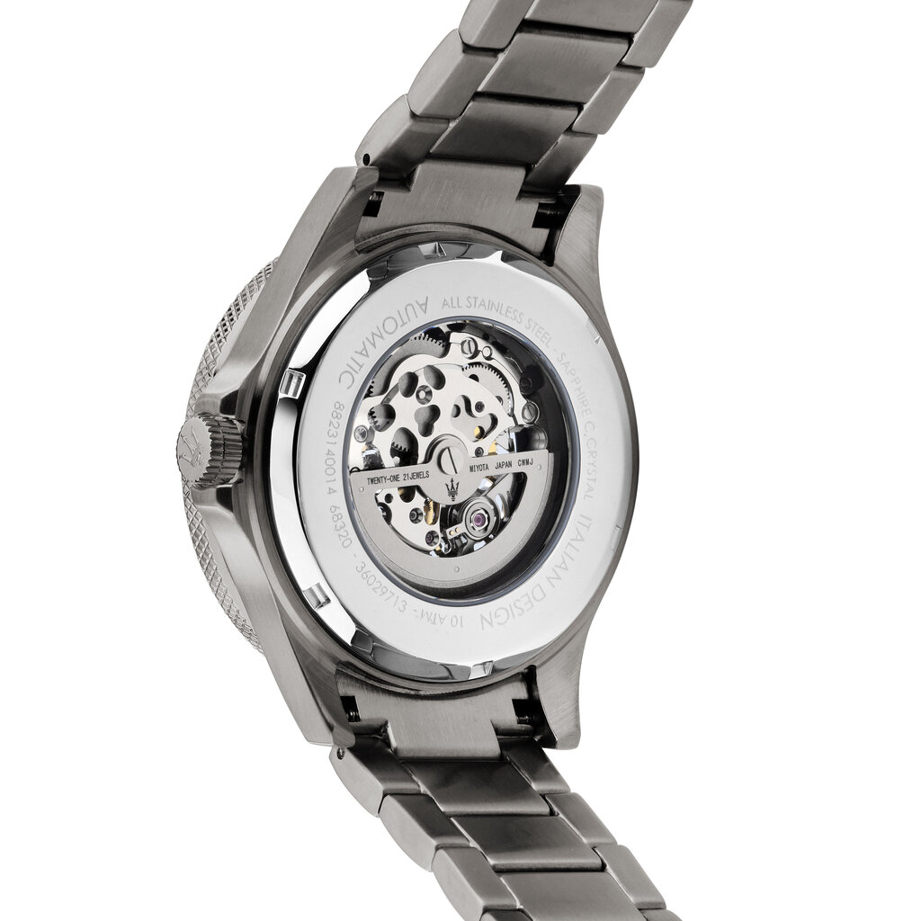 Maserati Maserati R8823140015 Sfida automaat skeleton watch (gunmetal blauw) 44mm heren horloge