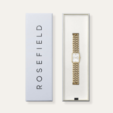 Rosefield Rosefield SWGSG-O76 The Octagon XS Double Chain Watch Studio Edition White Gold dames horloge 19,5x24 mm