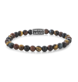 Rebel & Rose Rebel & Rose armband RR-60115-V-L Bracelet Stones Only Who's afraid of the Tiger Vintage  - 6 MM