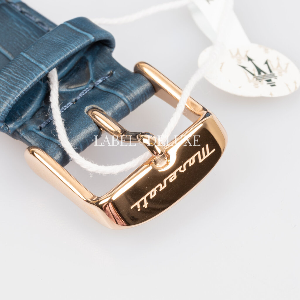 Maserati Maserati R8871624009 Sorpasso Chronograph watch (rose goud/blauw) 42 MM heren horloge