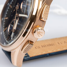 Maserati Maserati R8871624009 Sorpasso Chronograph watch (rose goud/blauw) 42 MM heren horloge