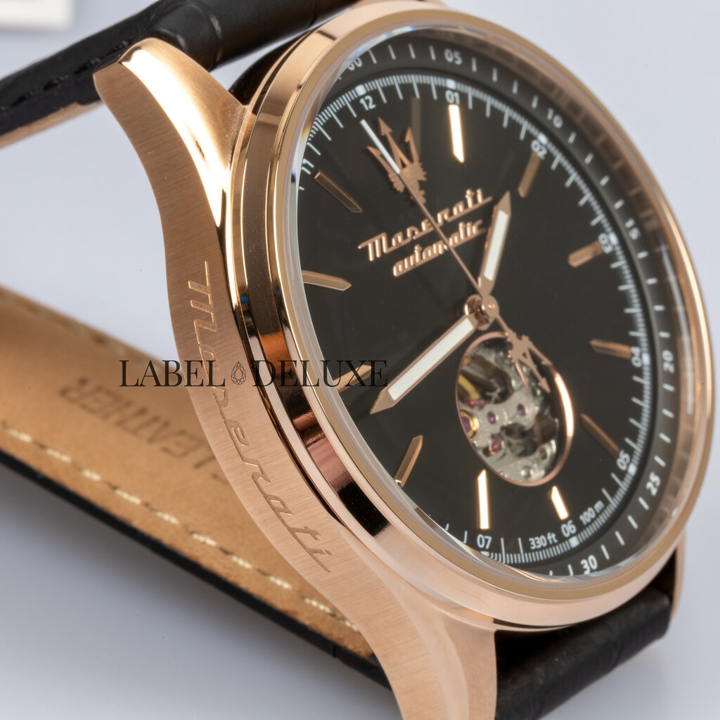 Maserati Maserati R8821124001 Sorpasso Automaat (rosé goud/zwart) 42 mm heren horloge