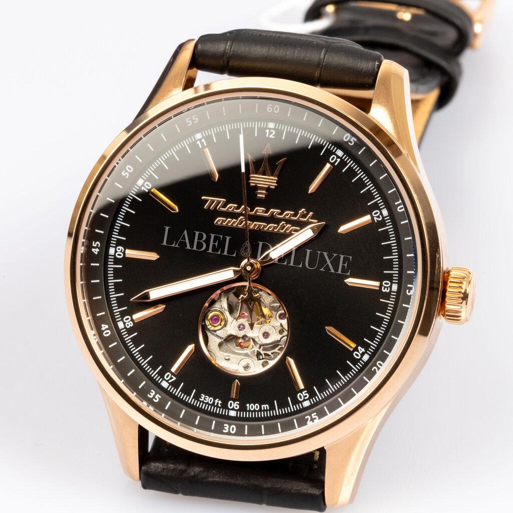 Maserati Maserati R8821124001 Sorpasso Automaat (rosé goud/zwart) 42 mm heren horloge