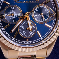 Maserati Maserati R8853100026 Competizione Multifunction watch goud blauw 43 mm heren horloge
