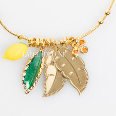 Gas Bijoux Jewelry Gas Bijoux Ketting 82097 Necklace Bellavita lemon feather gold