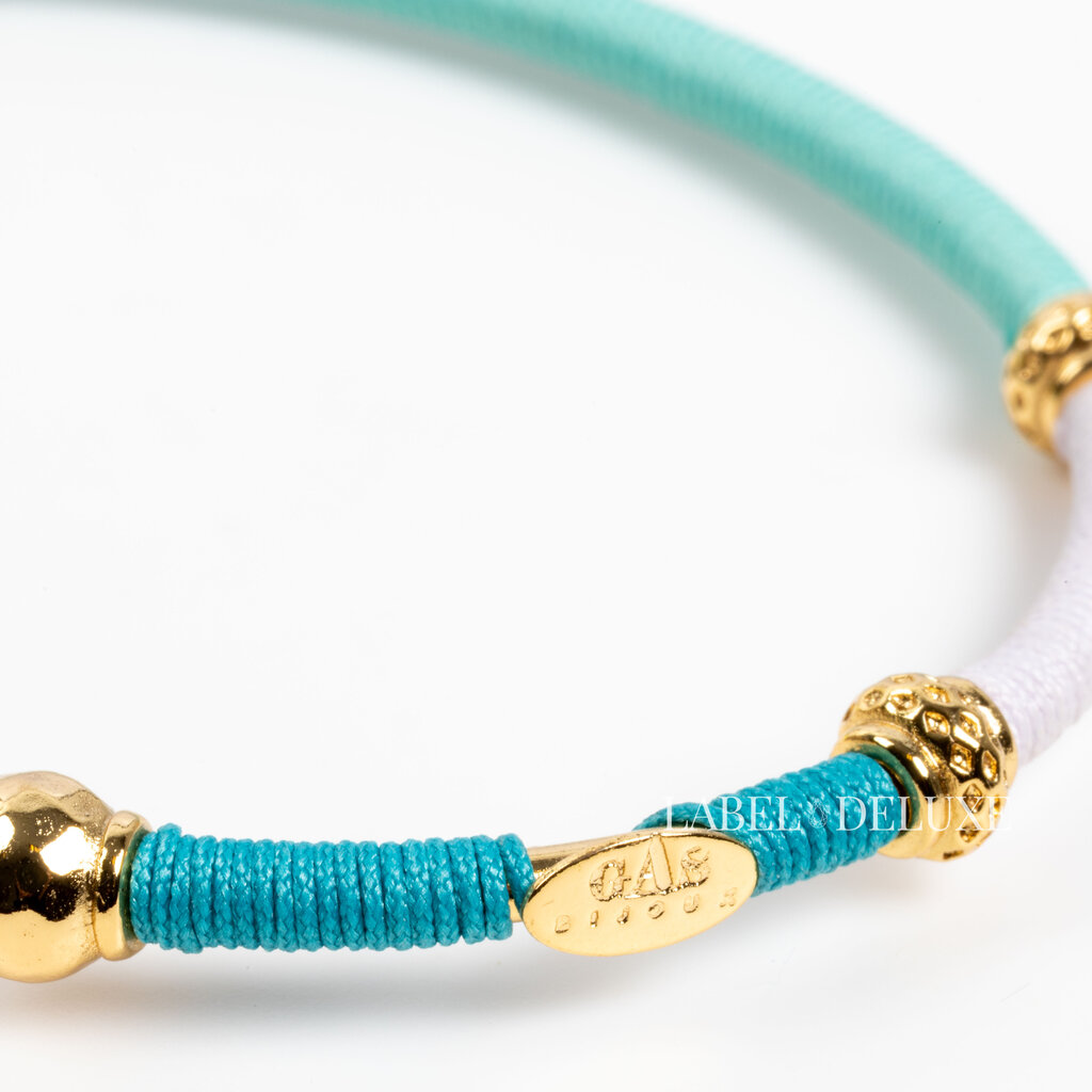 Gas Bijoux Jewelry Gas Bijoux armband 609403 Bracelet Zanzifull Mint green purple yellow gold Wrist size 16 CM