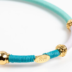 Gas Bijoux Jewelry Gas Bijoux armband 609403 Bracelet Zanzifull Mint green purple yellow gold Wrist size 16 CM