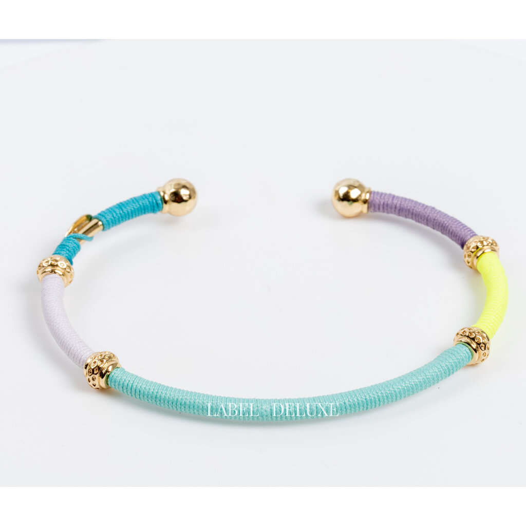 Gas Bijoux Jewelry Gas Bijoux armband 609403 Bracelet Zanzifull Mint green purple yellow gold Wrist size 16 CM