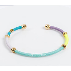 Gas Bijoux Jewelry Gas Bijoux armband 609403 Bracelet Zanzifull Mint green purple yellow gold Wrist size 16 CM