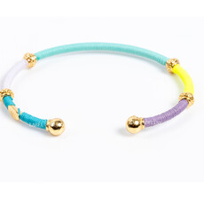 Gas Bijoux Jewelry Gas Bijoux armband 609403 Bracelet Zanzifull Mint green purple yellow gold Wrist size 16 CM