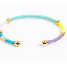Gas Bijoux Jewelry Gas Bijoux armband 609403 Bracelet Zanzifull Mint green purple yellow gold Wrist size 16 CM