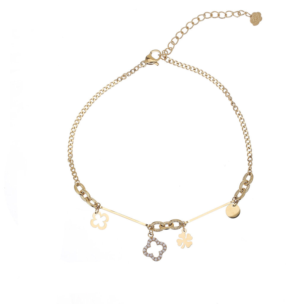 Rose & Camellia Rose & Camellia Enkelbandje 307956 Anklet clover gold