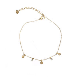 Rose & Camellia Rose & Camellia Enkelbandje 707954 Anklet mini coins gold