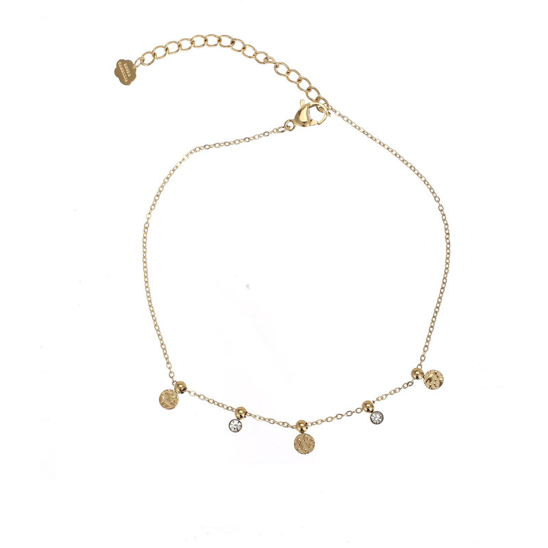 Rose & Camellia Rose & Camellia Enkelbandje 707954 Anklet mini coins gold