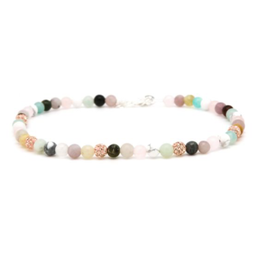 Karma Jewelry Karma Jewelry enkelbandje 89057 Anklet Phoebe green rosegold XXS 23 + 3 CM