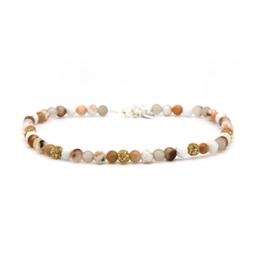 Karma Jewelry Karma Jewelry enkelbandje 89055 Anklet Phoebe green rosegold XXS 23 + 3 CM