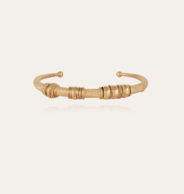 Gas Bijoux Jewelry Gas Bijoux armband 498357 Bracelet Maranzana hammered gold - W 1 CM - Circumference 14,5 CM