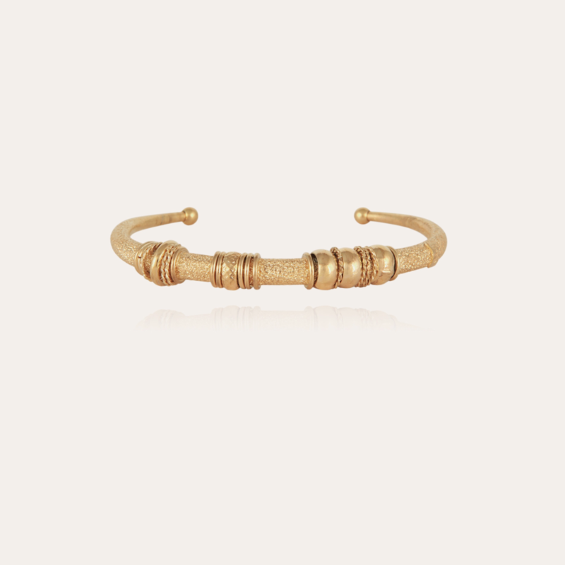 Gas Bijoux Jewelry Gas Bijoux armband 498357 Bracelet Maranzana hammered gold - W 1 CM - Circumference 14,5 CM