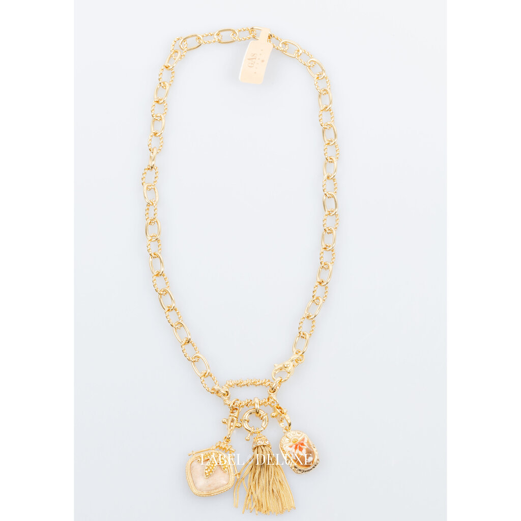 Gas Bijoux Jewelry Gas Bijoux ketting 674741 Necklace Contantine Collier Scaramouche gold - L 51 CM