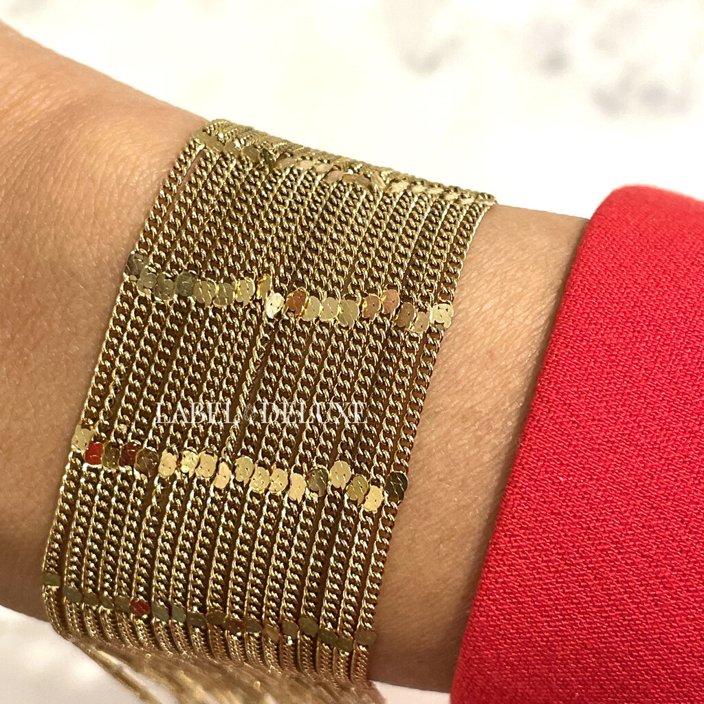 Rose & Camellia Rose & Camellia armband 12501 Bracelet double gold 20 + 3 CM