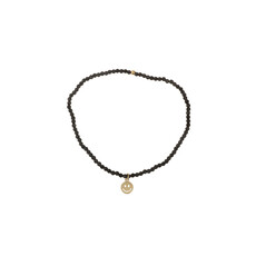 Rose & Camellia Rose & Camellia armband 3958 Bracelet black with smiley star elastic