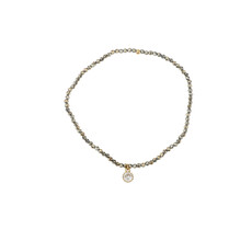 Rose & Camellia Rose & Camellia armband 3952 Bracelet blue grey stones elastic