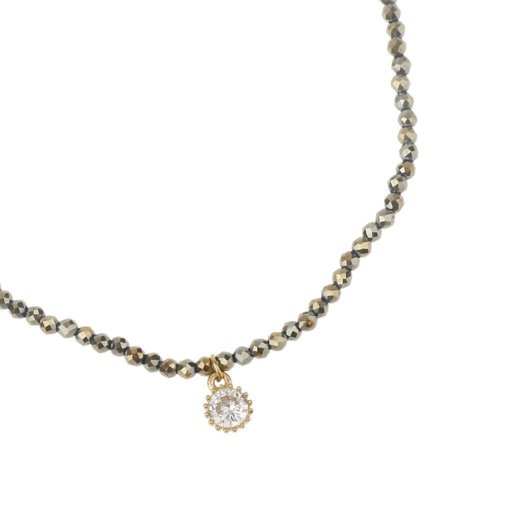 Rose & Camellia Rose & Camellia armband 3952 Bracelet blue grey stones elastic