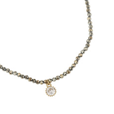 Rose & Camellia Rose & Camellia armband 3952 Bracelet blue grey stones elastic