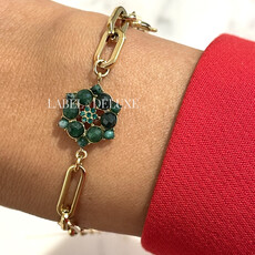 Rose & Camellia Rose & Camellia armband 808957 Bracelet fantasy flower green gold 16 + 3 CM