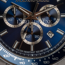 Maserati Maserati R8873640025 Sfida Chronograph watch ( zilver / blauw ) 44 MM heren horloge