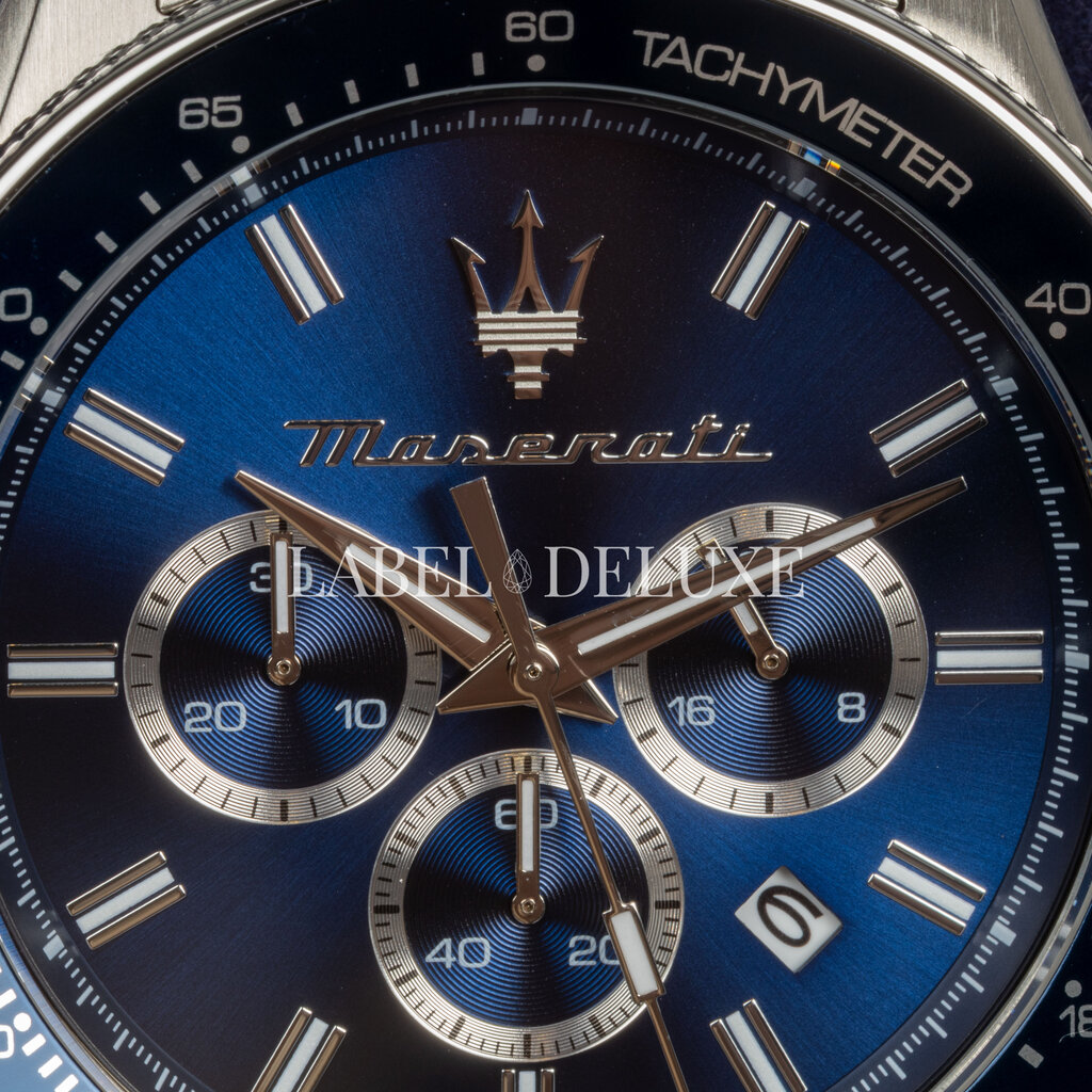 Maserati Maserati R8873640025 Sfida Chronograph watch ( zilver / blauw ) 44 MM heren horloge