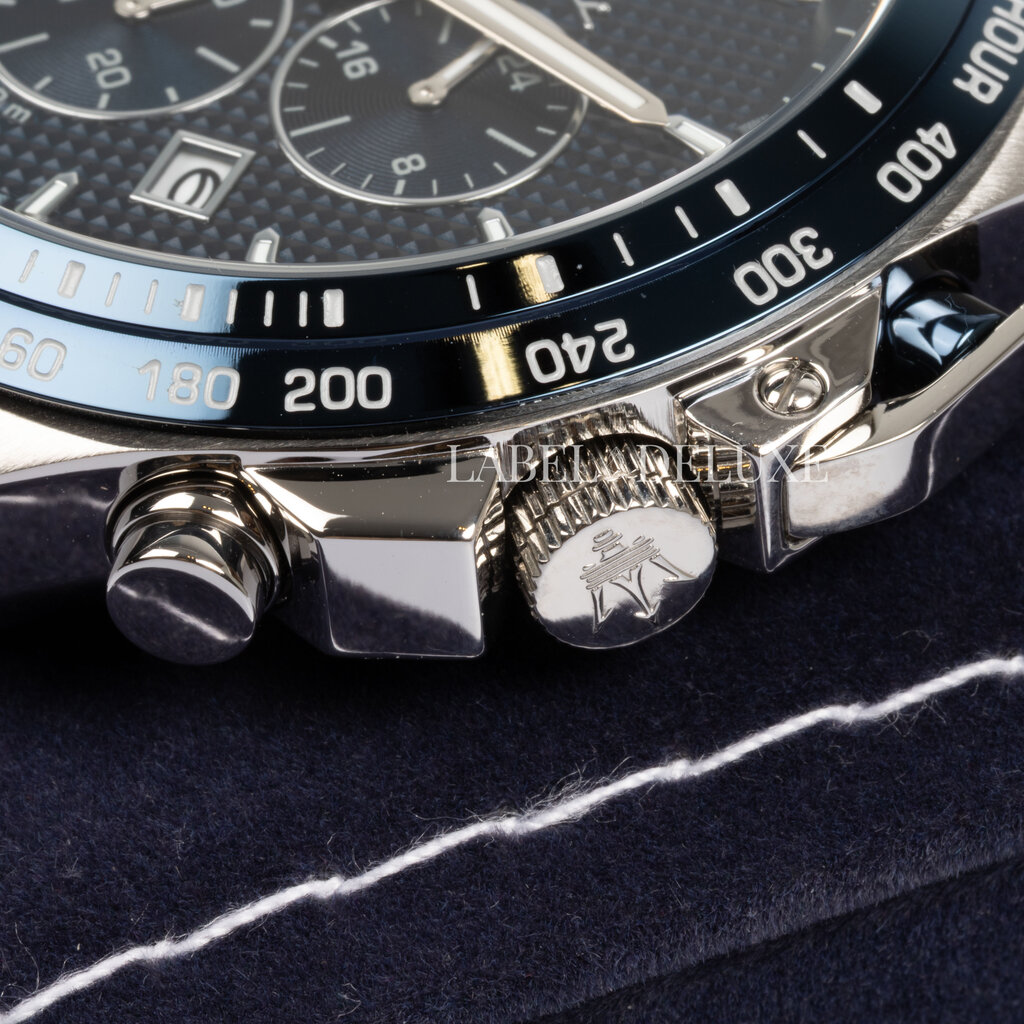 Maserati Maserati R8873612043 Traguardo chronograaf watch (zilver/blauw) 45mm heren horloge