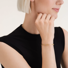 Rosefield Rosefield armband JBRCG-J1024 Bracelet Round Crystals Gold 17 + 3 CM