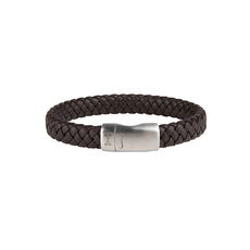 Aze jewels Aze jewels armband AZ-BL005-B-195 Bracelet iron jack  brown gevlochten 19.5 CM