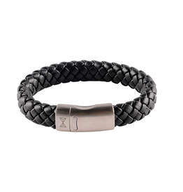 Aze jewels Aze Jewels armband AJ-BL402-A-180 Bracelet Junior Iron Jack Black SS 18 CM