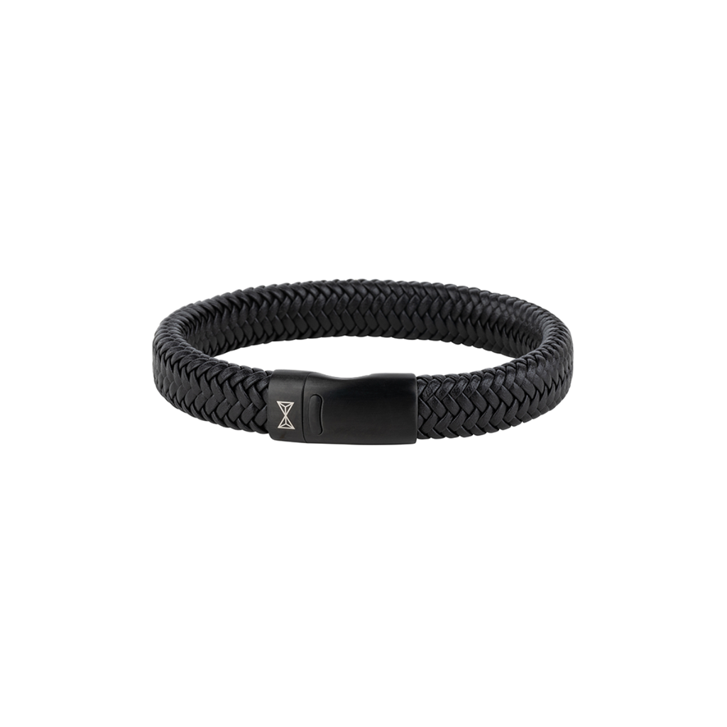 Aze jewels Aze jewels armband AZ-BL007-C-210 Bracelet Iron John Black-on-Black (21,0cm)
