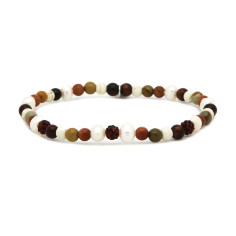 Karma Jewelry Karma jewelry armband 84558EL Bracelet Spiral Mona red crystal beads xxs elastic 4 MM