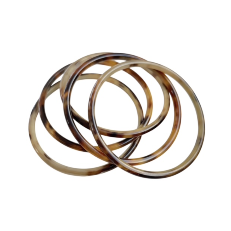 Bauer Basics Bauer Basics armband Buffelhoorn bruin Large binnenmaat 4 MM / 70 MM