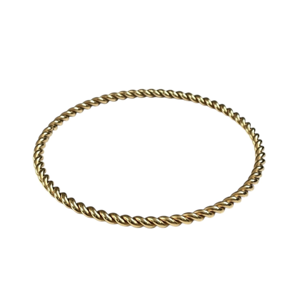 Bauer Basics Bauer Basics armband edelstaal gedraaid goud L - 73 MM