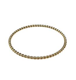 Bauer Basics Bauer Basics armband edelstaal gedraaid goud M - 68 MM